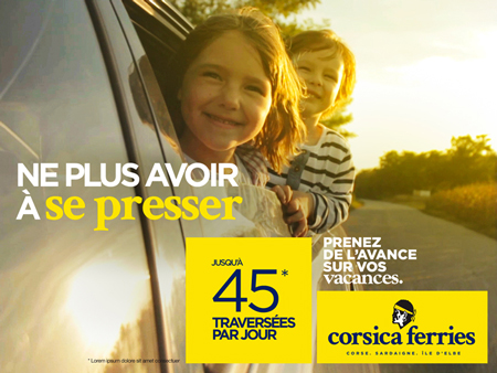 Agence LMWR - Be Work And Roll - Corsica Ferries prend de l'avance avec LMWR